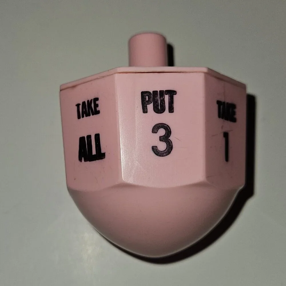 VTG Put & Take Game Pink Spinner Red Yellow Blue Chips Schaper 1965 READ